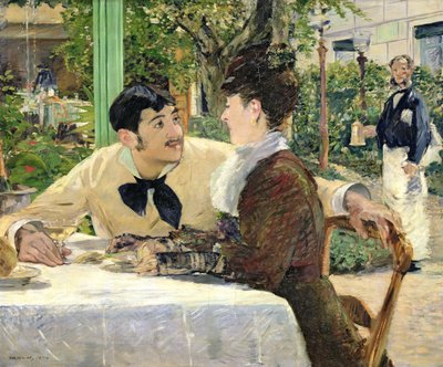 De tuin van Père Lathuille, 1879 door Édouard Manet